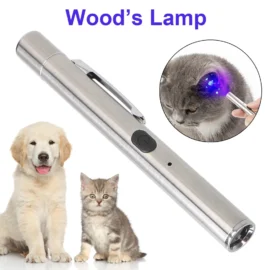 365 UV Veterinary Wood Lamp Pet Fungus Detection Waterproof Flashlight Skin Ultraviolet Light Cat Moss Tinea Light Black Mirror 1